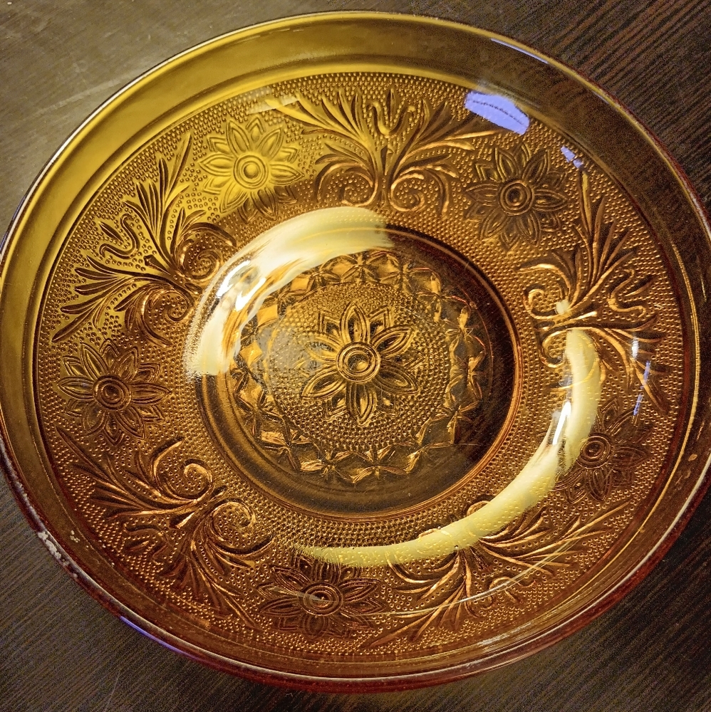AMBER GLASS BOWL